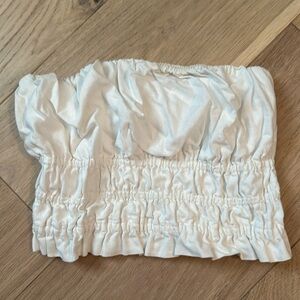 Abercrombie & Fitch White Crop